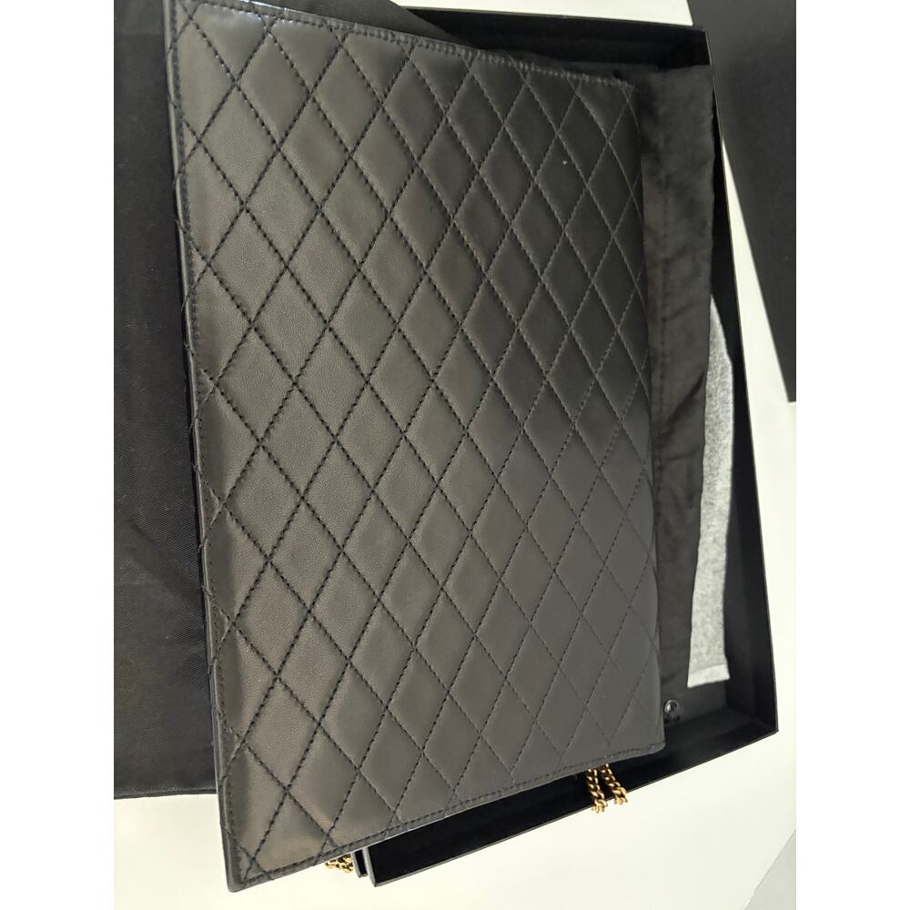Yves Saint Laurent Black Medium Pouch - Fleur Corrigee Pigmentee - NEW - Picture 6 of 9